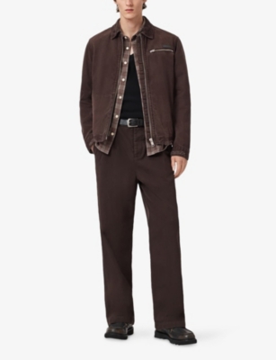 ALLSAINTS: Rothwell corduroy-collar organic-denim jacket