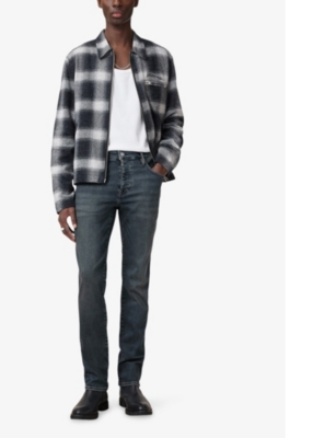 Allsaints Sid Skinny Fit Denim Jeans In Indigo Blue