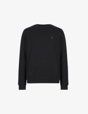 ALLSAINTS: Raven logo-embroidered regular-fit organic-cotton sweatshirt
