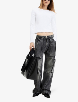 ALLSAINTS: Stevie round-neck long-sleeve cotton T-shirt