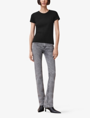 Allsaints Sonny Ruched Sleeveless Top In Black