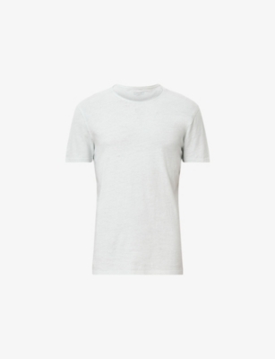 Allsaints Mens Foam Green Figure Regular-fit Short-sleeve Cotton T-shirt