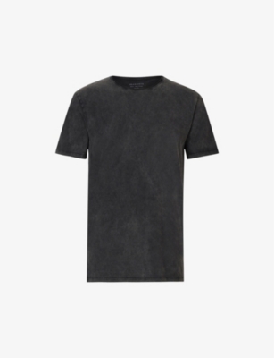 ALLSAINTS: Bodega raw-edge short-sleeve stretch organic-cotton T-shirt
