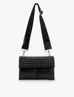 ALLSAINTS: Ezra Stud leather cross-body bag
