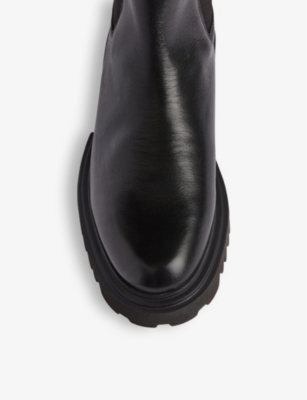 Allsaints Hallie Leather Boots In Black