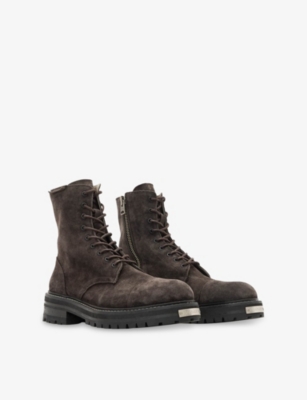 Allsaints Hank Lug Sole Boot In Gray
