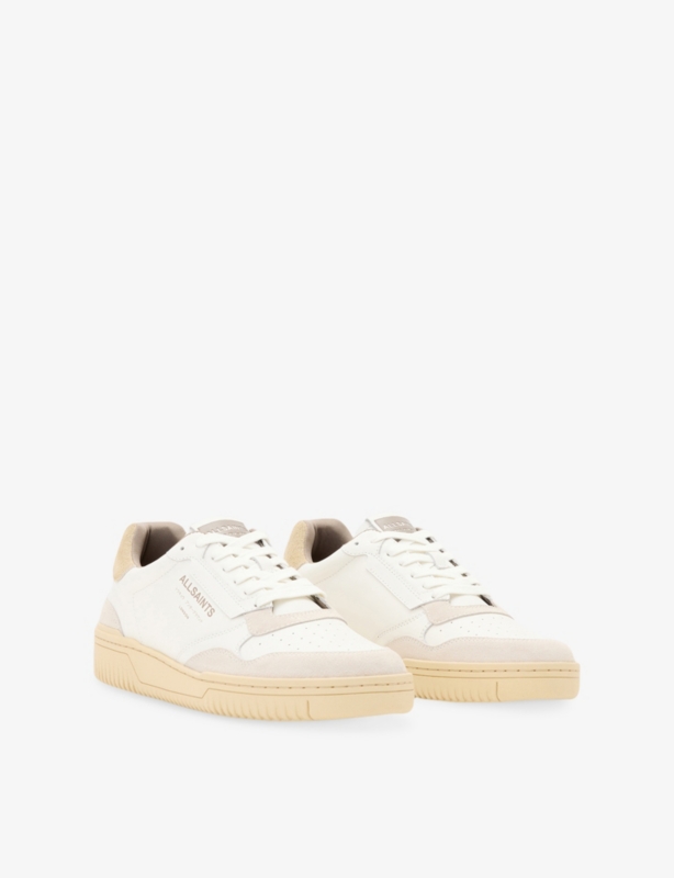 Regan panelled suede and leather low-top trainers