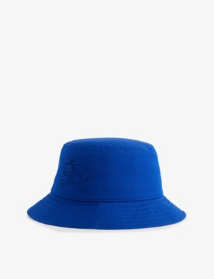 BURBERRY: Brand-embroidered wide-brim cotton bucket hat