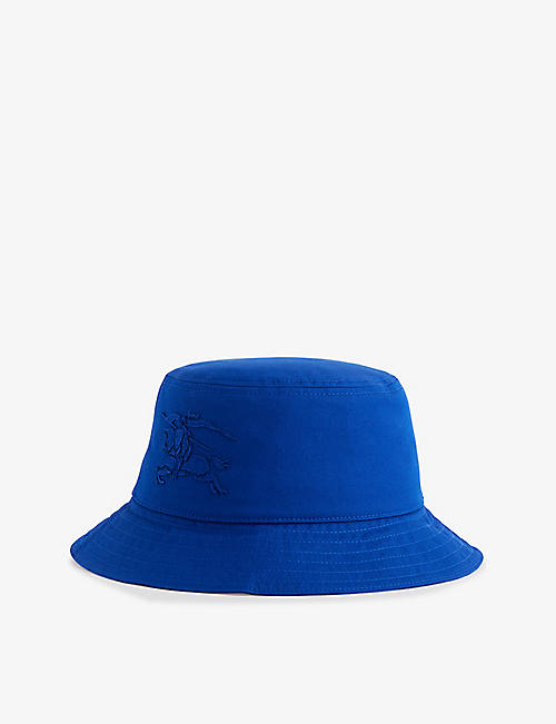 BURBERRY: Brand-embroidered wide-brim cotton bucket hat