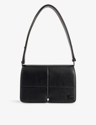 BURBERRY: Snip logo-embellished leather shoulder bag