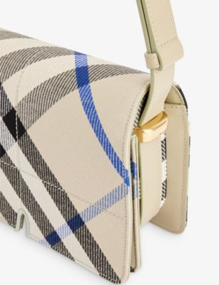 Snip checked jacquard shoulder bag