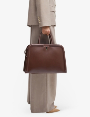 HUGO BOSS WOMENS BOSS ARIELL LEATHER TOTE BAG