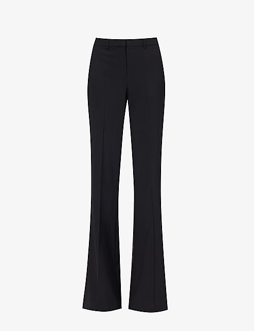 THEORY: Demitria boot-leg mid-rise stretch-wool trousers