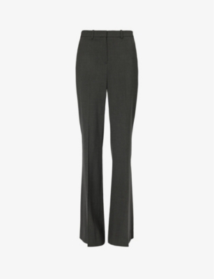 Shop Theory Women's Charcoal Melange - A08 Demitria Boot-leg Mid-rise Stretch-wool Trousers