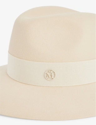 Shop Maison Michel Women's Pearl Henrietta Ribbon-embellished Wool Hat