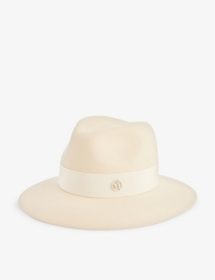 Shop Maison Michel Women's Pearl Henrietta Ribbon-embellished Wool Hat