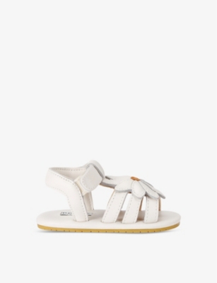 DONSJE: Baby Tuti Fields Daisy motif-embellished leather sandals