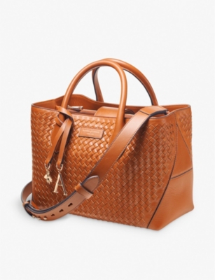 ASPINAL OF LONDON: Midi London Tote leather tote bag