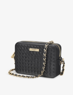 ASPINAL OF LONDON: Milly logo-plaque leather shoulder bag