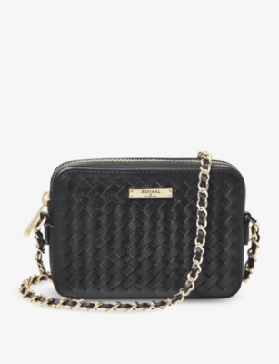 ASPINAL OF LONDON: Milly logo-plaque leather shoulder bag