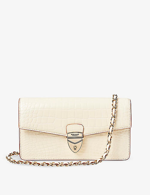 ASPINAL OF LONDON: Mayfair leather clutch