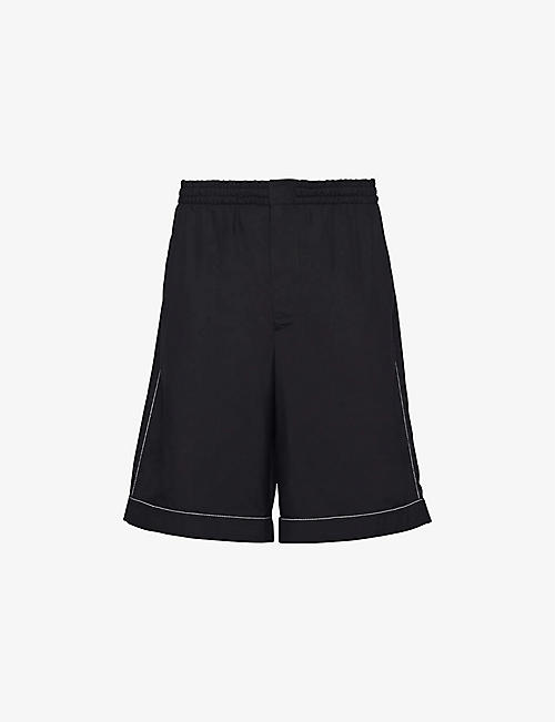 PRADA: Bermuda brand-logo silk shorts