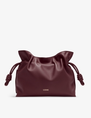 LOEWE: Flamenco knotted leather clutch bag
