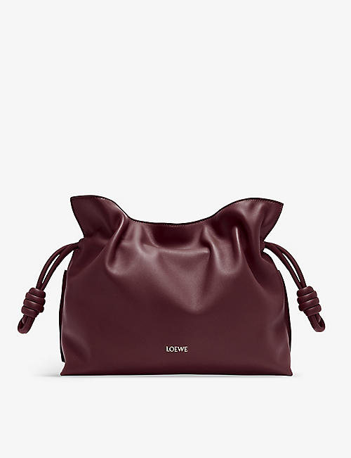 LOEWE: Flamenco knotted leather clutch bag