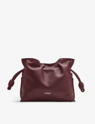 LOEWE: Flamenco mini leather clutch bag