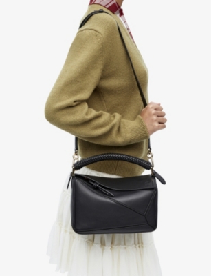 LOEWE: Puzzle small leather shoulder bag