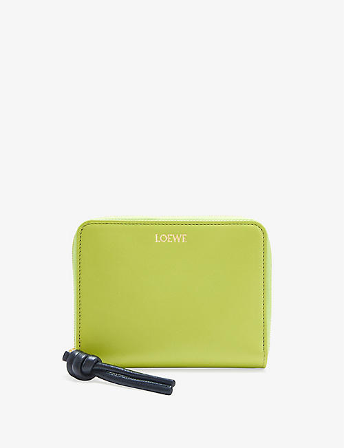 LOEWE: Knot compact leather wallet