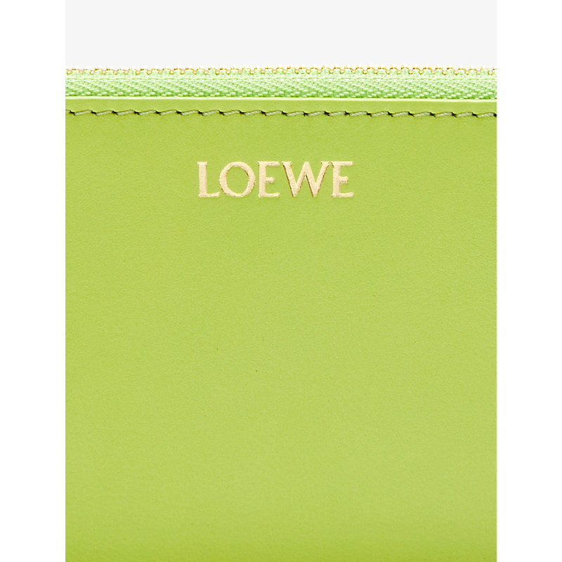 Shop Loewe Womens Anise/black Knot Leather Card Holder