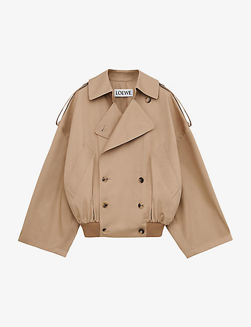 LOEWE: Balloon double-breasted stretch-cotton jacket
