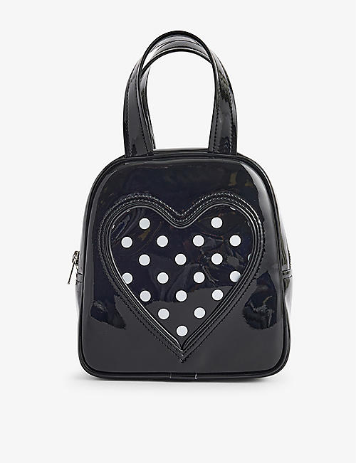 COMME DES GARCONS: Heart-embellished shell top-handle bag