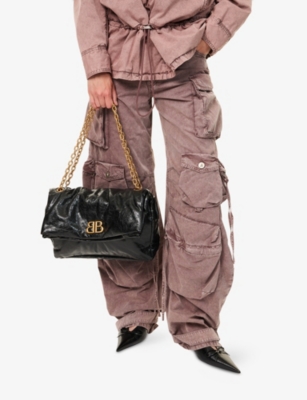 BALENCIAGA: Monaco Medium Leather Shoulder Bag