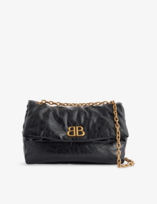 BALENCIAGA: Monaco Medium Leather Shoulder Bag