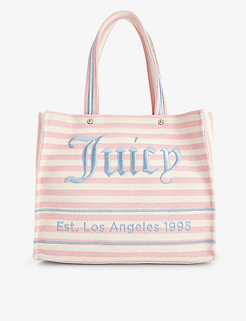 JUICY COUTURE: Branded twin-handle cotton-blend tote bag
