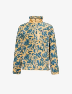 COLUMBIA: Abstract-pattern funnel-neck fleece jacket