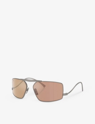 FERRARI: FH1008 irregular-frame metal sunglasses
