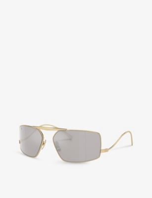 FERRARI: FH1008 irregular-frame metal sunglasses