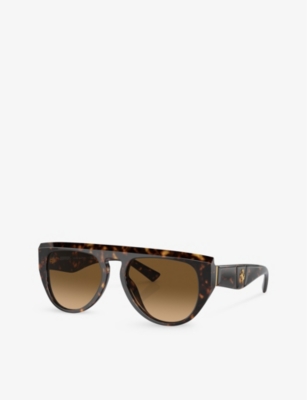 Ferrari Womens Brown Fh2005u Pilot-frame Acetate Sunglasses In Brown