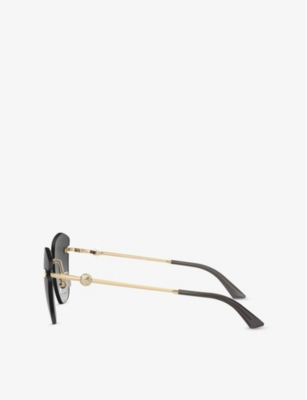 Jimmy Choo Womens Gold Jc4004hb Butterfly-frame Metal Sunglasses In Gold