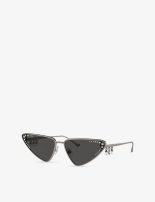 Jimmy Choo Womens Grey Jc4001b Cat-eye Metal Sunglasses In Grey