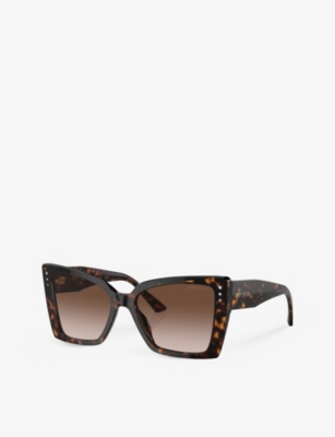 Jimmy Choo Womens Brown Jc5001b Square-frame Tortoiseshell Acetate Sunglasses In Brown