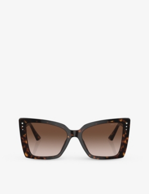 Jimmy Choo Womens Brown Jc5001b Square-frame Tortoiseshell Acetate Sunglasses In Brown