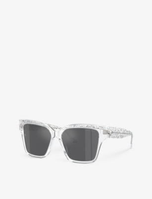 Jimmy Choo Womens Clear Jc5003 Butterfly-frame Acetate Sunglasses In Clear