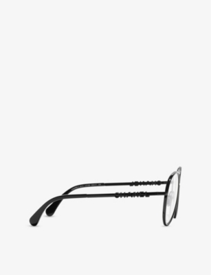 CHANEL: CH2214 Round-Frame Metal Optical Glasses