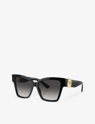 Dolce & Gabbana Womens Black Dg4470 Square-frame Acetate Sunglasses In Black