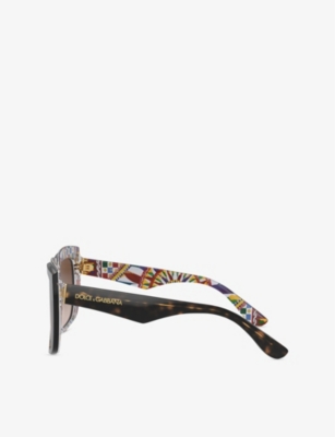 Dolce & Gabbana Womens Dg4414 Square-frame Acetate Sunglasses Brown In Brown