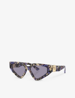 Dolce & Gabbana Womens Multi-coloured Dg4469 Cat-eye Tortoiseshell Acetate Sunglasses In Multi-coloured